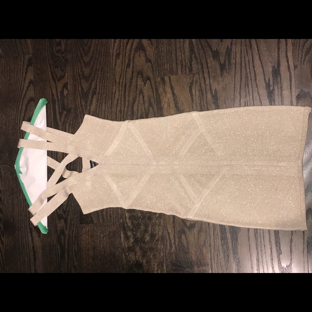 Gold/glitter bandage dress - Picture 1 of 2